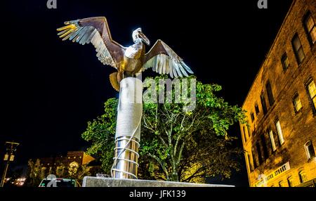 Riverfront Board Walk Szenen in Wilmington nc bei Nacht Stockfoto