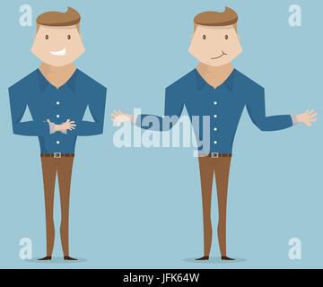 Geschäftsmann-Zeichen-Design-Cartoon-Vektor-illustration Stock Vektor
