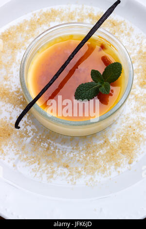 Französische Creme Brulee Stockfoto