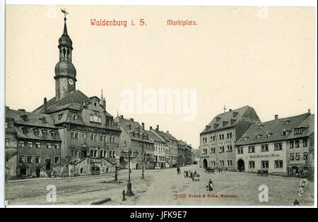 02353-Waldenburg-1902-Markt-Brück & Sohn Kunstverlag Stockfoto