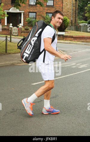 London, UK. 1. Juli 2017. Ehemaligen Wimbledonsieger Pat Cash bei den All England Tennisclub Credit kommt: Amer Ghazzal/Alamy Live-Nachrichten Stockfoto