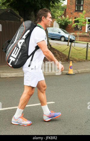 London, UK. 1. Juli 2017. Ehemaligen Wimbledonsieger Pat Cash bei den All England Tennisclub Credit kommt: Amer Ghazzal/Alamy Live-Nachrichten Stockfoto