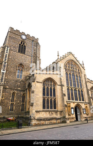 St. Marys Kirche zwischen 1290 & 1490 errichtet als Teil der Abtei-Komplex ist es die drittgrößte Gemeinde des Landes, Bury St Edmunds, Suffolk UK Stockfoto