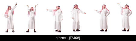 Arabische Mann Drücken der virtuellen Tasten Stockfoto