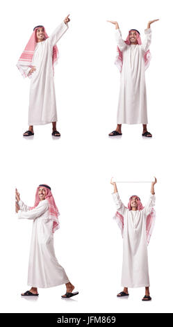 Arabische Mann Drücken der virtuellen Tasten Stockfoto