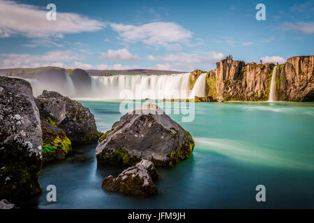 Godafoss, Myvatn, Island, den Wasserfall der Götter in einem sonnigen Tag Stockfoto