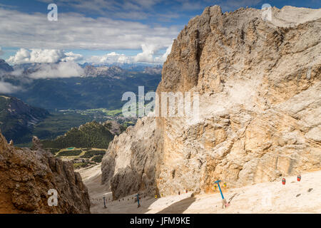 Cortina d ' Ampezzo Ansicht vom Staunies-Pass am Monte Cristallo, Belluno District, Veneto, Italien, Europa Stockfoto