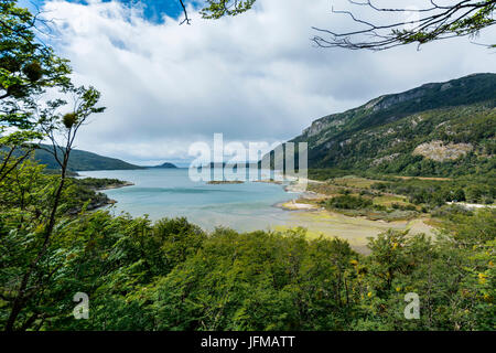 Argentinien, Patagonien, Feuerland-Nationalpark, Antarktis und die atlantischen Inseln, Ushuaia, Fußwallfahrt Bay Stockfoto