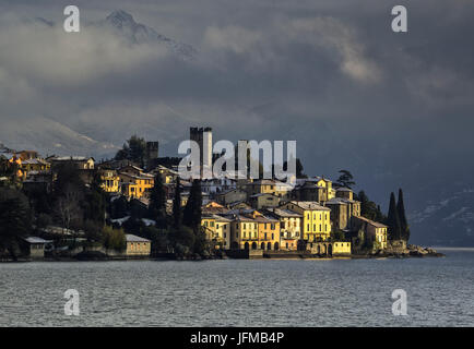 Italien, Lombardei, Comer See Bezirk, San Siro, Comer See, Rezzonico, Stockfoto