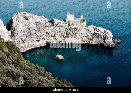 Italien, Kampanien, Salerno Bezirk, Amalfi-Küste, Capo d ' Orso, Barbaren-Turm Stockfoto