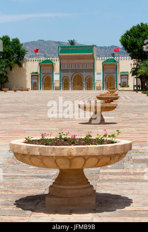 Nordafrika, Marokko, Fes Bezirk, Königspalast Stockfoto