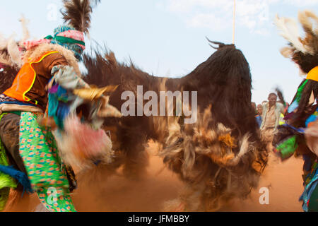 Afrika, Malawi, Lilongwe-Revier, traditionelle Masken von Malawi Stockfoto