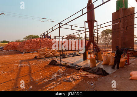 Afrika, Malawi, Balaka Bezirk, Baumwollverarbeitung Stockfoto