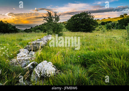 Faiallo pass, Provinz von Genua, Ligurien, Italien, ligurischen Berge, UNESCO Global Geoparks UNESCO Global Geoparks Beigua Stockfoto