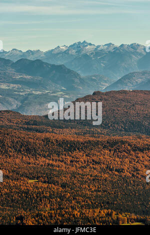 Italien, Trentino Alto Adige, Penegal Mount Blick vom Luco Peak, Stockfoto