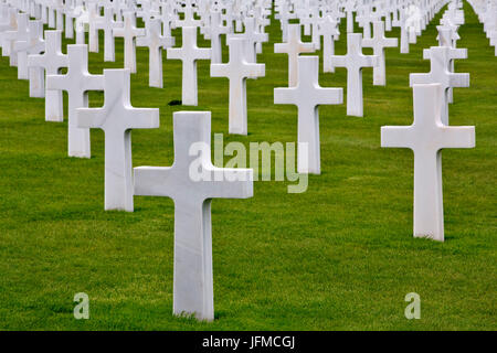 Colleville Sur Mer, Normandie, Frankreich, amerikanischen Friedhof Stockfoto