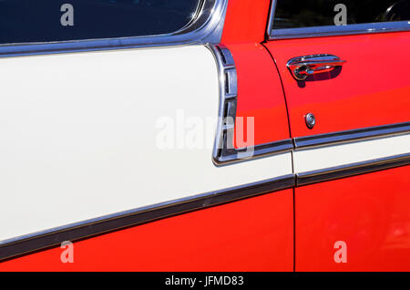 USA, Massachusetts, Cape Ann, Gloucester, Oldtimer, 1950-Ära Chevrolet Bel Air, Detail Stockfoto