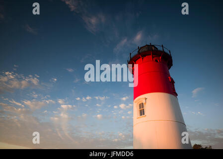 USA, Massachusetts, Cape Cod, Eastham, Nauset Leuchtturm, dawn Stockfoto