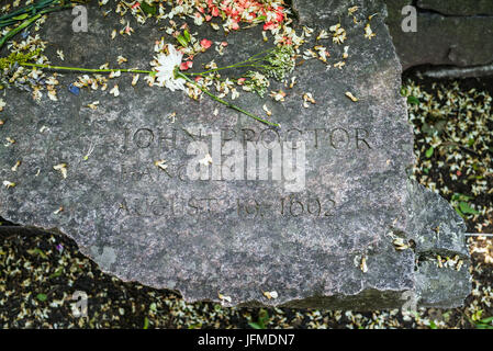 USA, Massachusetts, Salem, Salem Witch Trials Denkmal, Denkmal für verurteilte der Hexerei in Salem Witch Trials von 1692-1693 Stockfoto