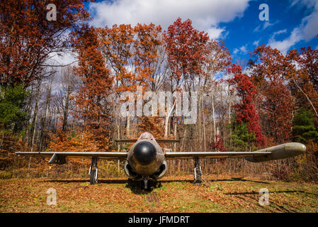 USA, Connecticut, Windsor Locks, New England Air Museum, Northrup F-89 Scorpion, 1950er-Jahre-Ära Düsenjäger Stockfoto