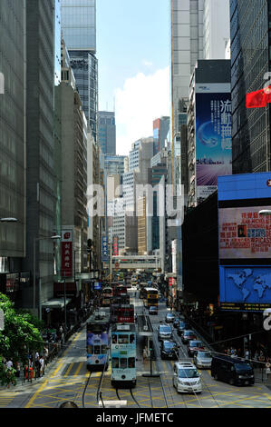 China, Hongkong, Central District, Des Voeux road Stockfoto