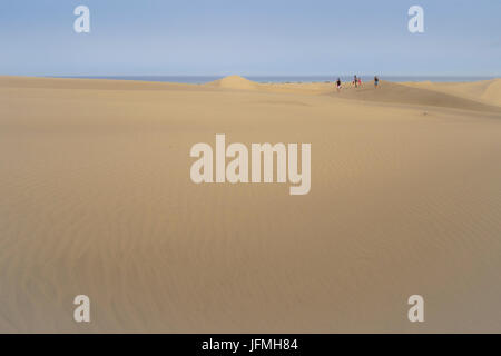 Dunas de Maspalomas (Dünen von Maspalomas), Gran Canaria, Kanarische Inseln, Spanien. Die Dünen von Maspalomas befinden sich auf der südlichen Küste von Gr Stockfoto