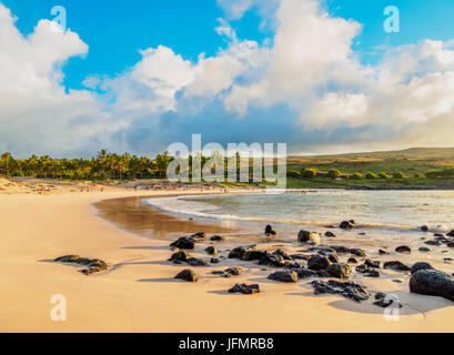 Anakena Strand, Easter Island, Chile Stockfoto