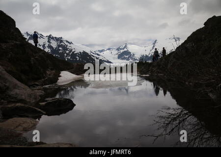 Schnee Caped Berge in der Great Alaskan im Freien Stockfoto