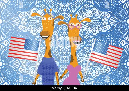 Unabhängigkeitstag USA. Vektor-Illustration für Ihr Design. Stock Vektor