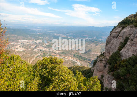 Monistrol de Montserrat Dorf, Katalonien, Spanien Stockfoto