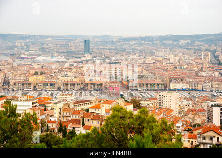 Blick über die Stadt von Marseille, Frankreich Stockfoto