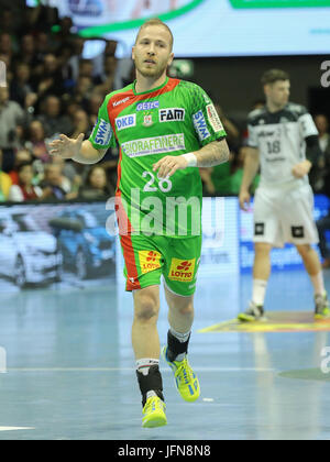 Österreichischer Handball Spieler Robert Weber (SC Magdeburg) Stockfoto