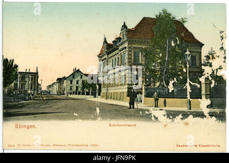 05004-Ebingen-1903-Schillerstraße-Brück & Sohn Kunstverlag Stockfoto