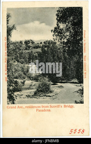 05558-Pasadena-1904-Grand Ave., Residenzen von Scovills Brücke-Brück & Sohn Kunstverlag Stockfoto