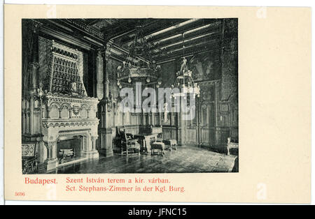 05696-Budapest-1905-Zimmer in der Königlichen Burg-Brück & Sohn Kunstverlag Stockfoto