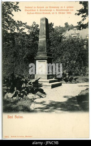 05805-Bad Sulza-1905-Denkmal Im Kurpark-Brück & Sohn Kunstverlag Stockfoto