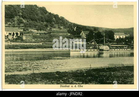 06513-Diesbar-1905-Blick Auf Die Elbe Mit fügt Kaiser Wilhelm-Brück & Sohn Kunstverlag Stockfoto