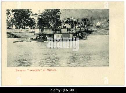 08008-Mildura-1906-Dampfer in Mildura-Brück & Sohn Kunstverlag unbesiegbar Stockfoto