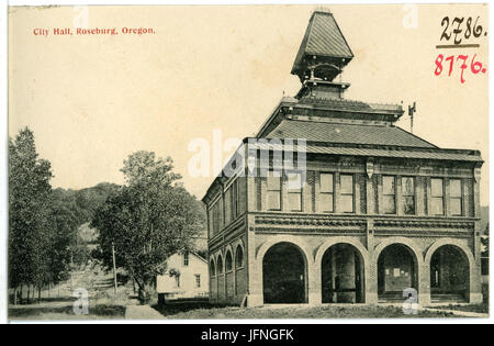 08176-Roseburg, Oregon/USA-1906-Rathaus-Brück & Sohn Kunstverlag Stockfoto