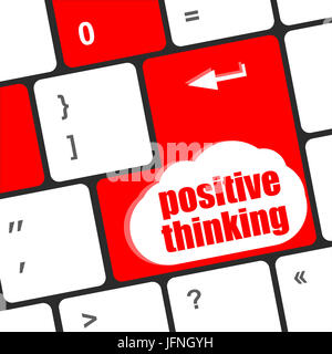 positives Denken-Taste auf der Tastatur - soziales Konzept Stockfoto