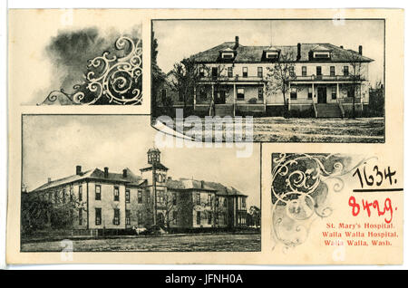 08429-Walla Walla-1906-St. Marys Hospital, Walla Walla Krankenhaus-Brück & Sohn Kunstverlag Stockfoto