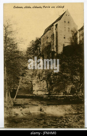 08774-Lohmen-1907-Am Schloß-Brück & Sohn Kunstverlag Stockfoto