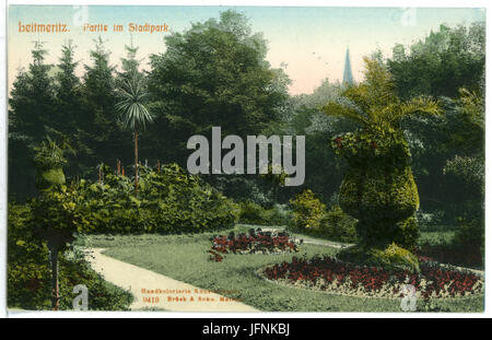 09419-Leitmeritz-1908-Im Stadtpark-Brück & Sohn Kunstverlag Stockfoto