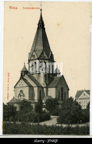 09526-Riesa-1908-Trinitatiskirche-Brück & Sohn Kunstverlag Stockfoto