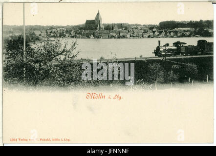 01094-Mölln-1899-Blick Nach Mölln - Mit Dampfeisenbahn-Brück & Sohn Kunstverlag Stockfoto