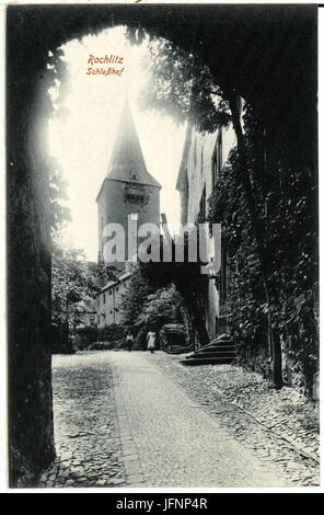 01190-Rochlitz-1899-Schlosshof-Brück & Sohn Kunstverlag Stockfoto