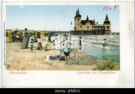 01501-Swinemünde-1900-Seebrücke-Brück & Sohn Kunstverlag Stockfoto