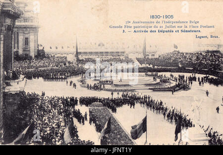1830 1905, 75º Aniversário da Independencia Belga, 3, Arquivo de Villa Maria, Angra do Heroísmo, Açores. Stockfoto
