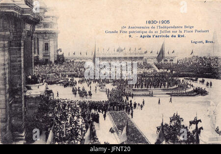 1830 1905, 75º Aniversário da Independencia Belga, 9, Arquivo de Villa Maria, Angra do Heroísmo, Açores. Stockfoto