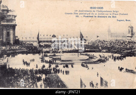 1830 1905, 75º Aniversário da Independencia Belga, 13, Arquivo de Villa Maria, Angra do Heroísmo, Açores. Stockfoto